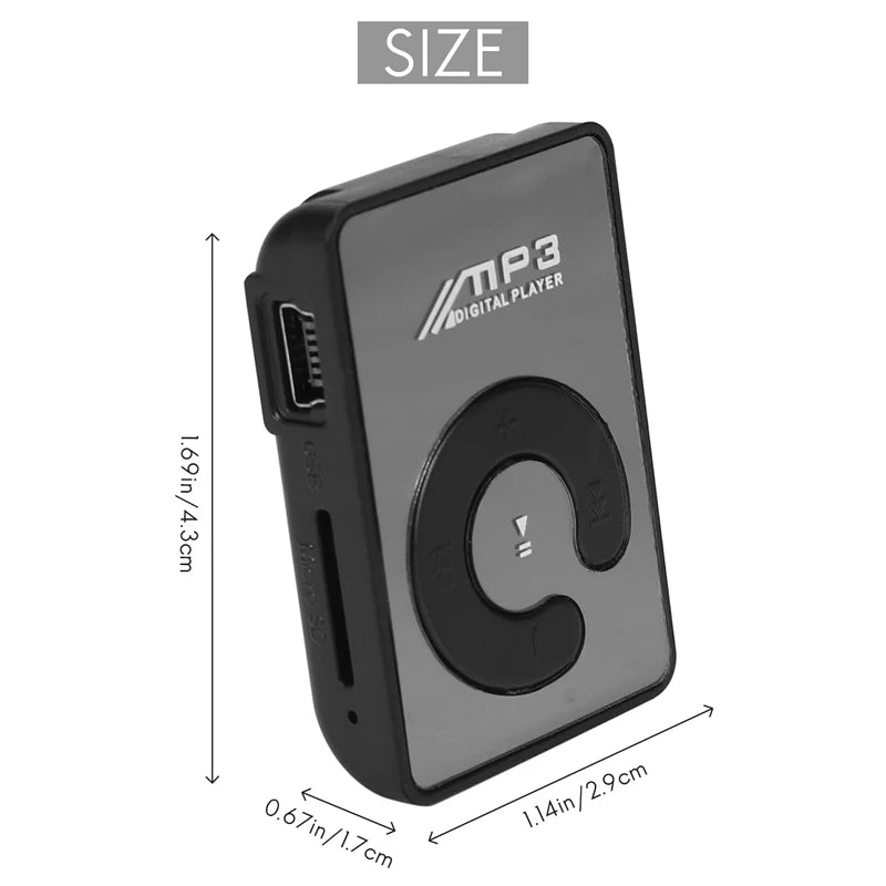 C Key MP3 Player Bluetooth 5.0 Music Stereo Speaker Mini MP4 Video Playback FM Radio Recording For Walkman Support SD TF Card Zpaxo
