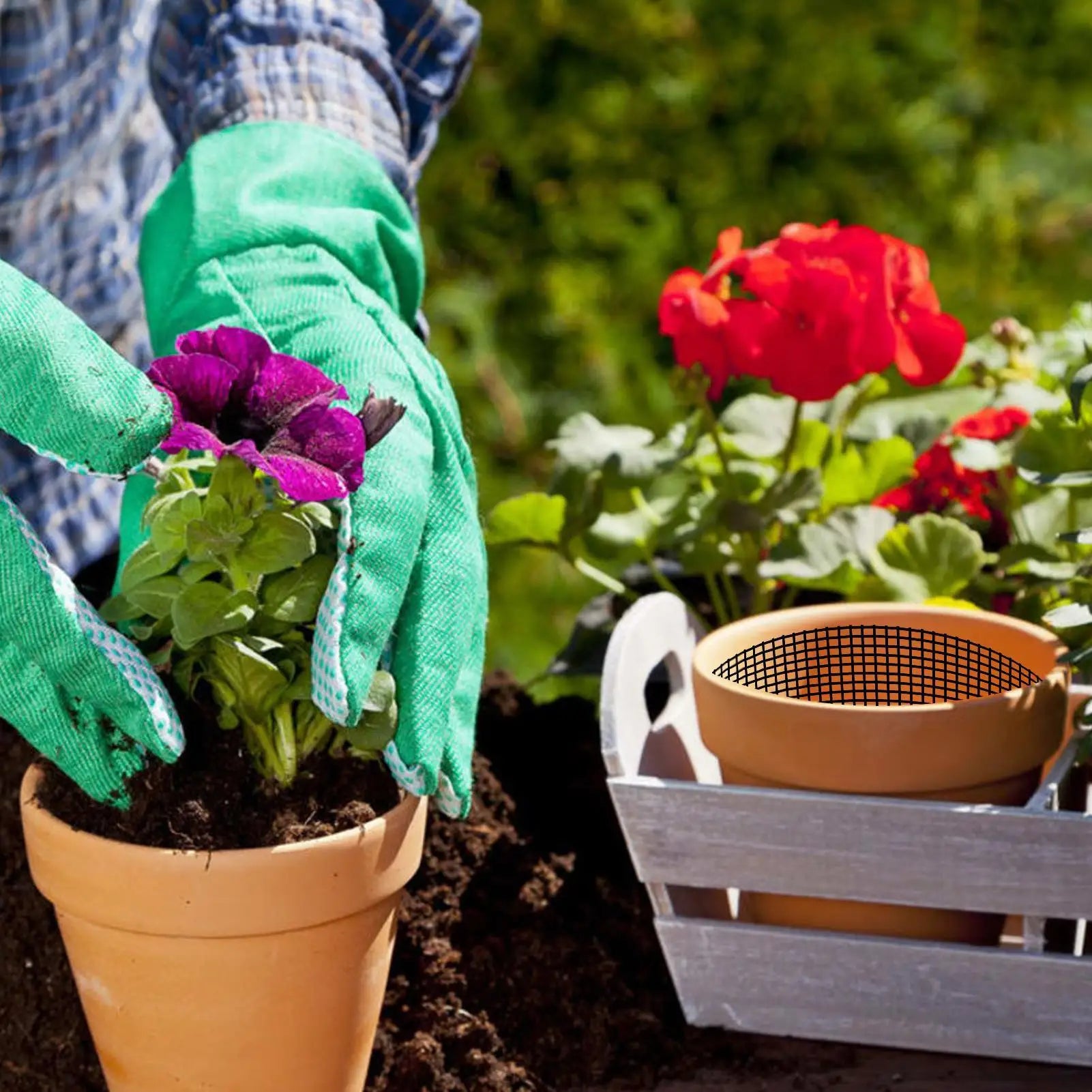 Flower Pot Hole Mesh Pad 7 87x11 Leakproof Rectangular Pads Pots