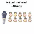 Simple Installation Hand Rivet Nut 11Pcs Manual Riveter Nut Tool Accessory For Nuts M3 M4 M5 M6 M8 M10 M12 Zpaxo M8 11pcs