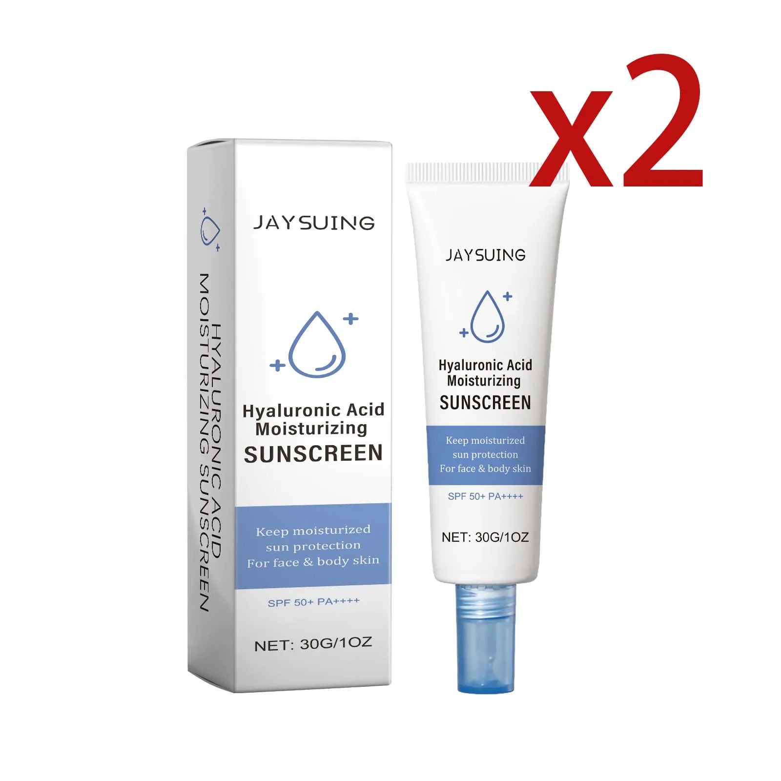 Jaysuing SPF50 Moisturizing Sunscreen Lotion – Anti-UV, 30g Facial Sunscreen Lotion Zpaxo 2x30g 30g