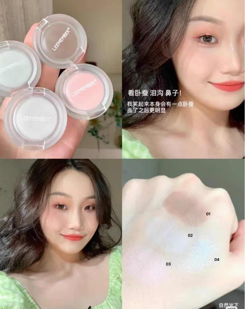LEEMEMBER Mini Face Shadow Powder Multi-Purpose Highlighting Contour Powder Makeup Cosmetics Zpaxo