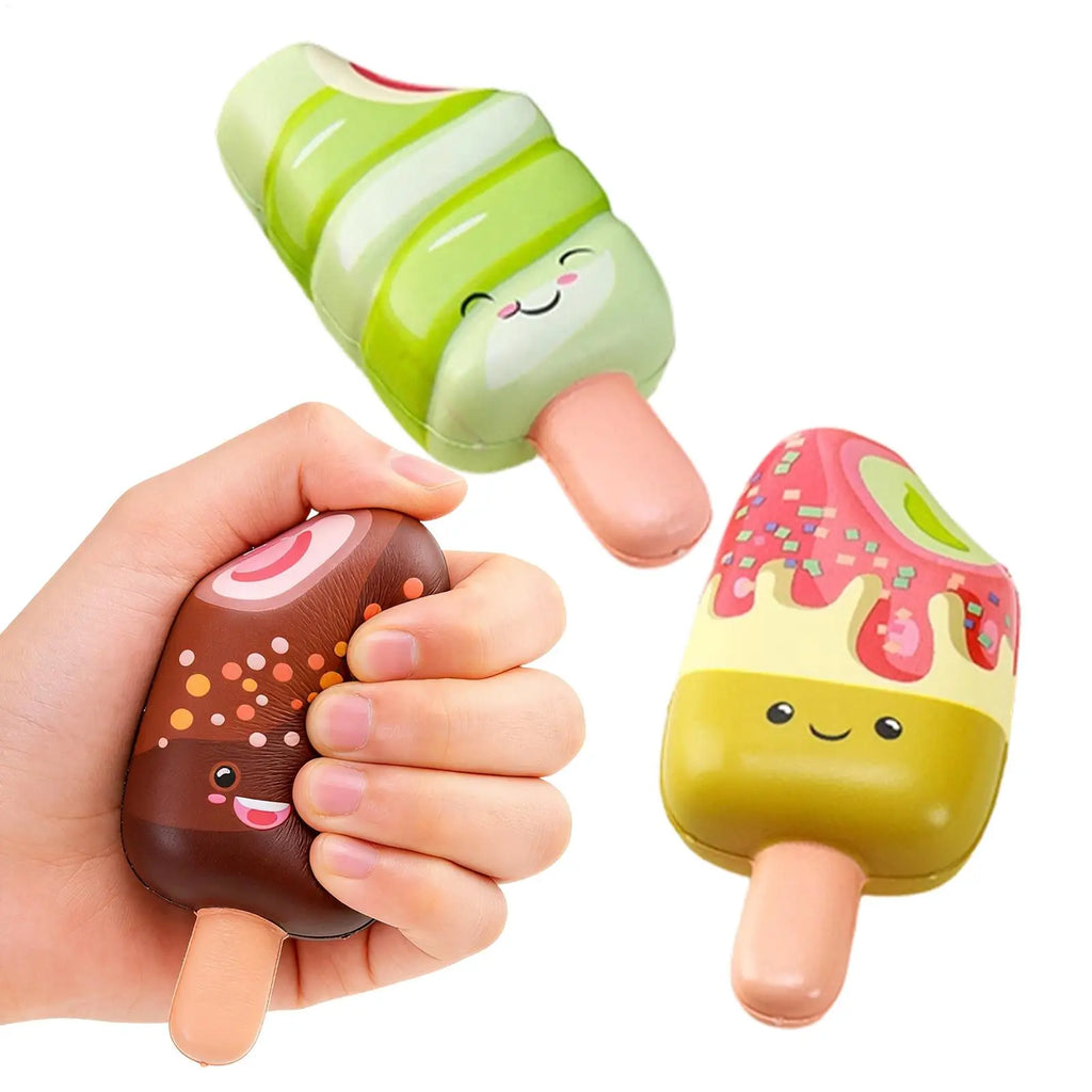 Ice Cream Squeezing Toy Realistic Soft Cute Ice Cream Fun Collectibles Quiet Fidget Toys For Adults Family Friends Youth Teens Zpaxo