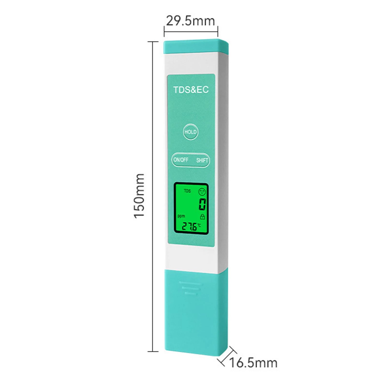 Smart Backlight Water Tester LCD Digital TDS Testing Pen Temperature