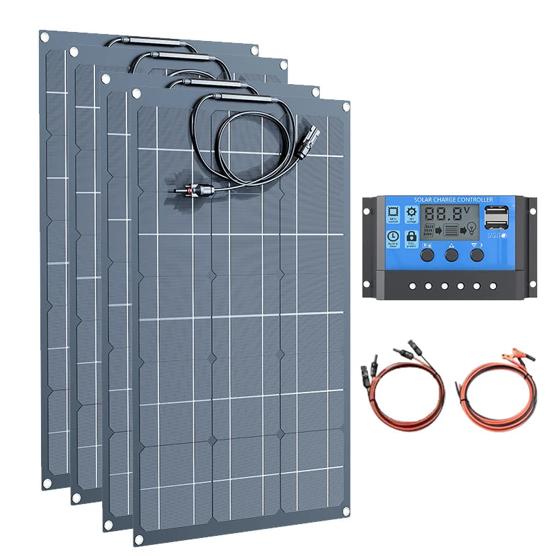 12V 2000W 500W Professional Flexible Solar Panel Heavy Duty Zpaxo 2000WKIT