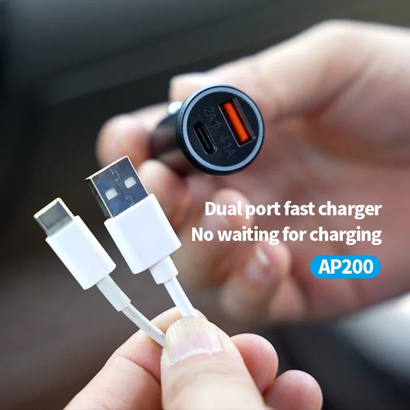 20W Car Charger GPS Tracker Fast Charging C QC3 0 Supports Apple Find Zpaxo