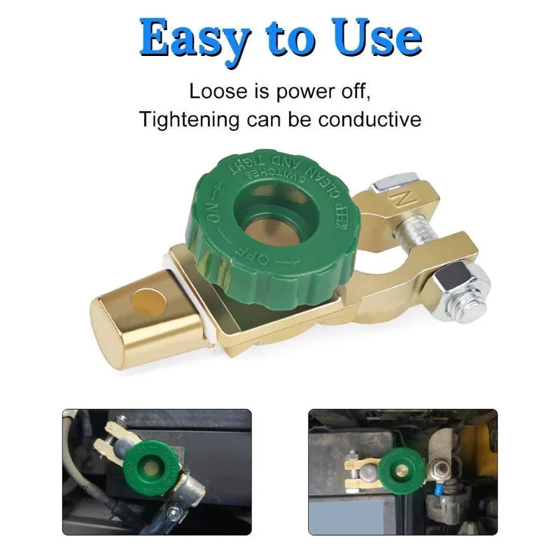 Brass Battery Disconnect Switch 12V/24V – Top Post Master Isolator