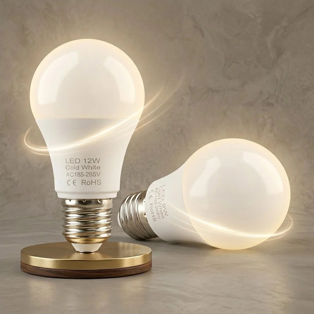 E27 LED Bulb 3W 6W 9W 12W 15W 18W High Brightness Smart IC Energy Saving Lamp 220V-240V Indoor Lighting for Home Office Garage Zpaxo Warm White 9W