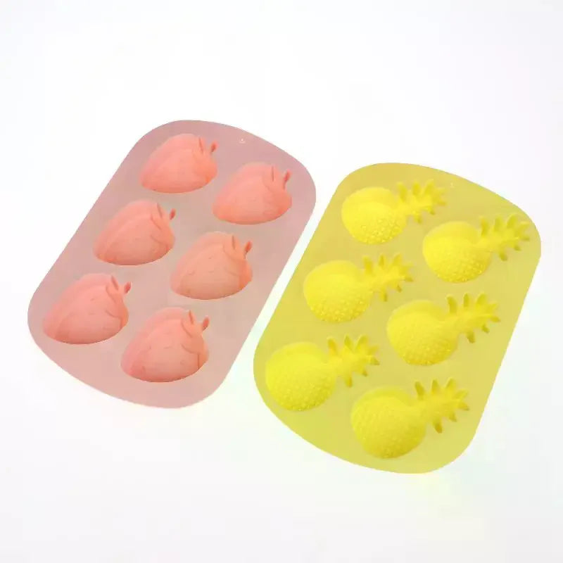 6 Cavity Fruit Shape Chocolate Candy Molds Watermelon Strawberry Zpaxo