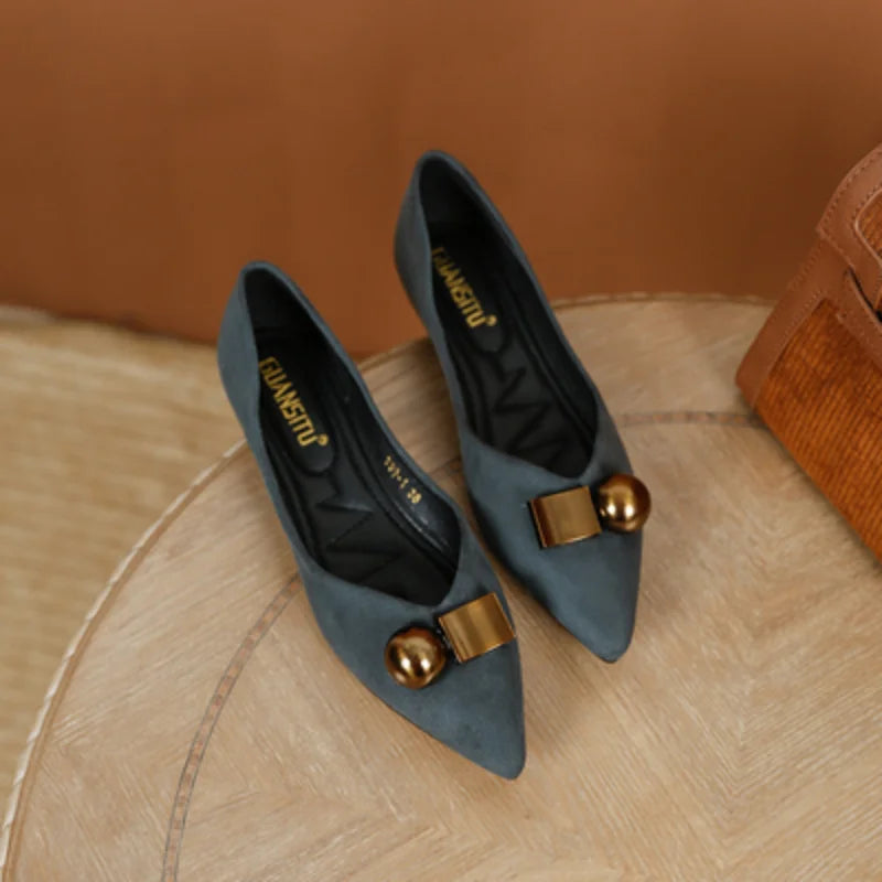 Flat Shoes Women 2023 New Pointed Toe Casual Shoes Shallow Loafers Work Shoes Black Professional Women Shoes Large Size 44 45 46 Zpaxo