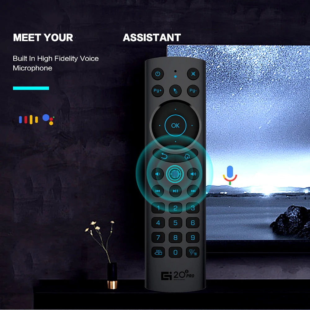 G20S PRO Remote Control Voice Backlit 2.4G Wireless Air Mouse Gyroscope G20BTS Plus BT5.0 Gyro For X96 H96 MAX TV BOX Controller Zpaxo