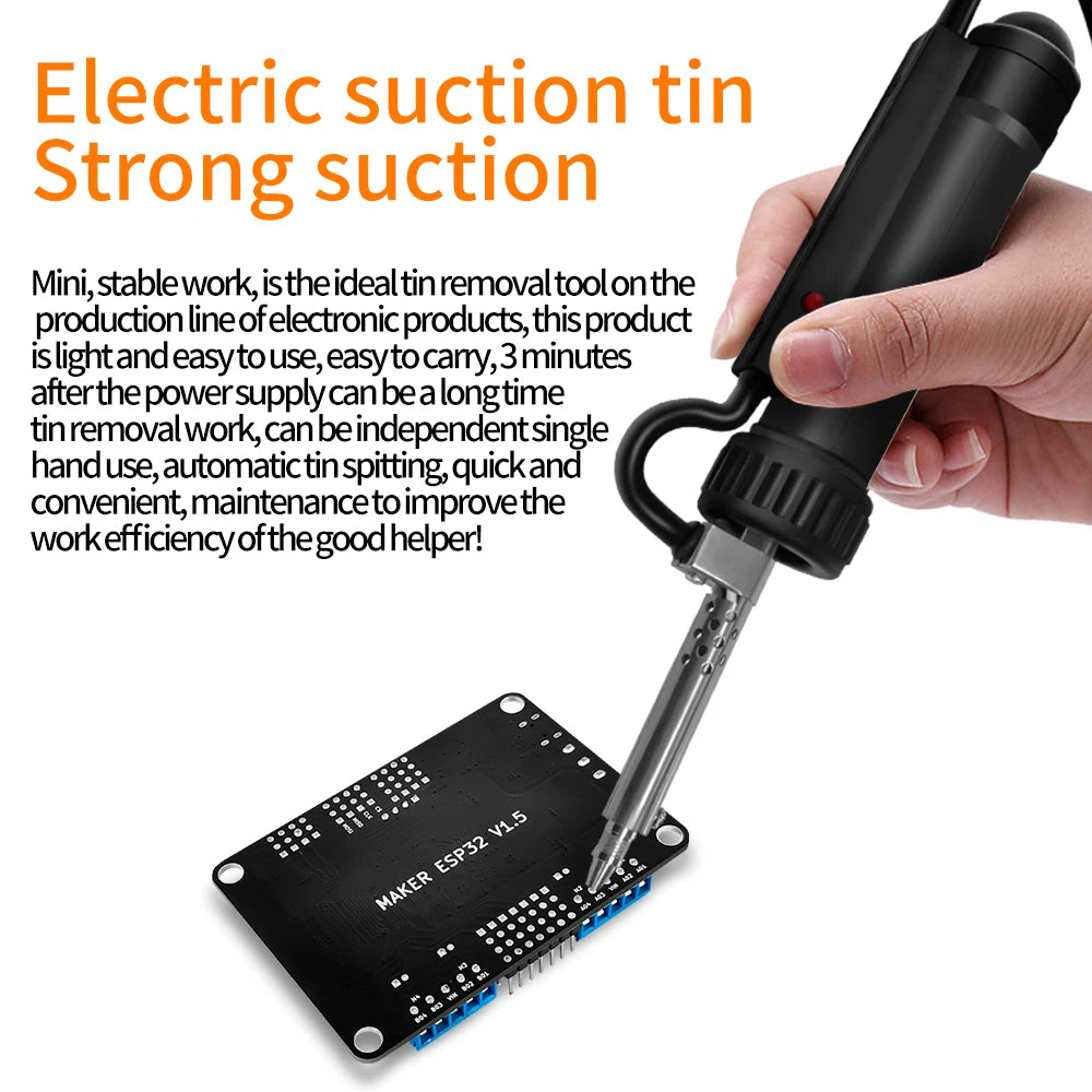 BBT-680 Electric Vacuum Suction Tin Gun Powerful Desoldering Pump 30W Hand Welding Tools Removal Soldering Sucker Pen Desolder Zpaxo
