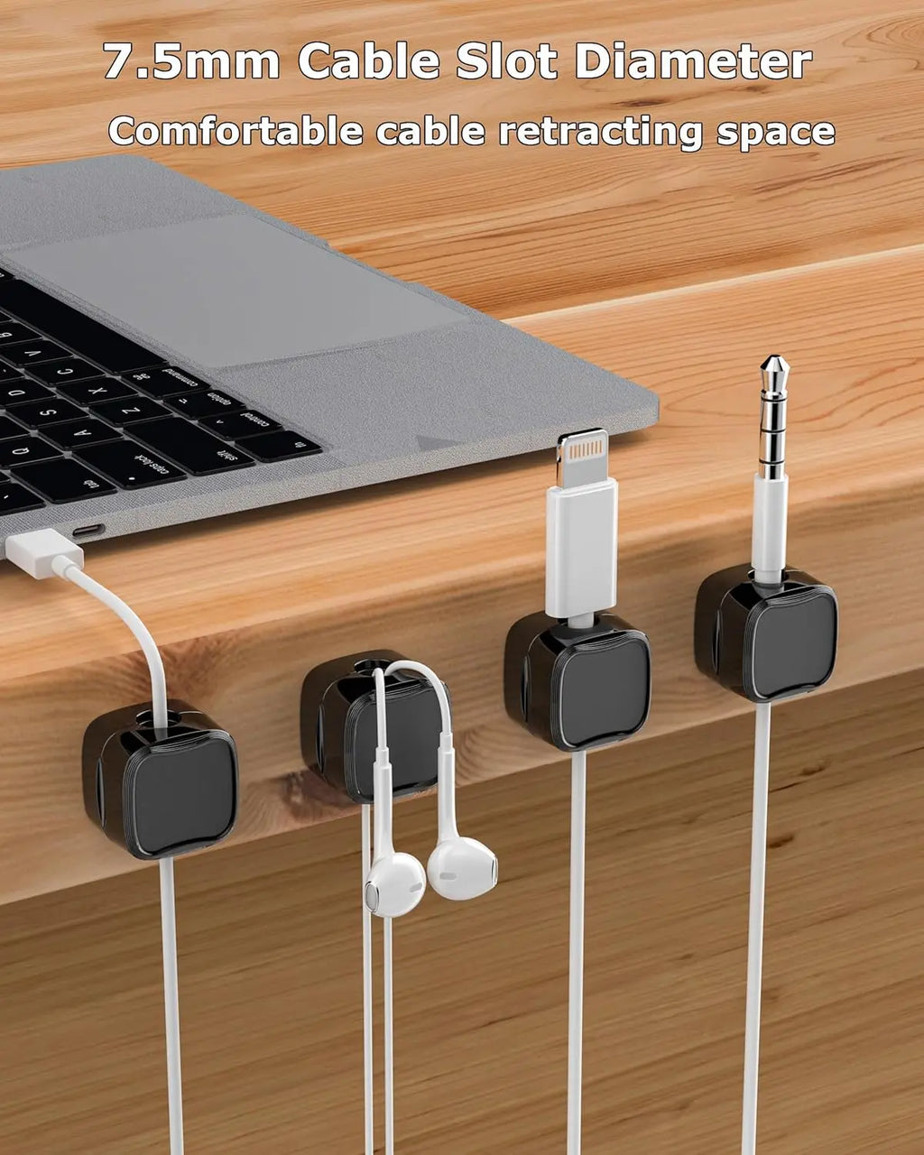 Magnetic Cable Clips Adjustable Cord Holder Management Adhesive Wire