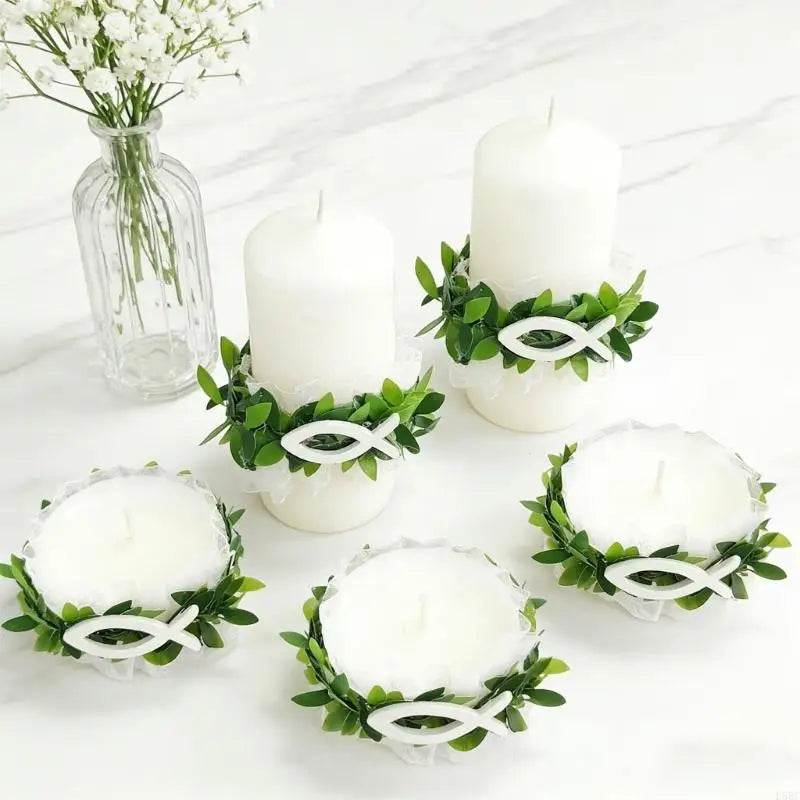 4Pieces Delicate Floral Wreaths Decors Perfect Wedding Anniversary