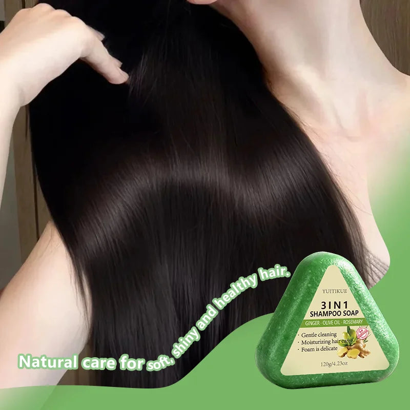 YUITIKUE Ginger 3-in-1 Shampoo Bar – Natural Hair Care 120g Solid Shampoo Bar Zpaxo
