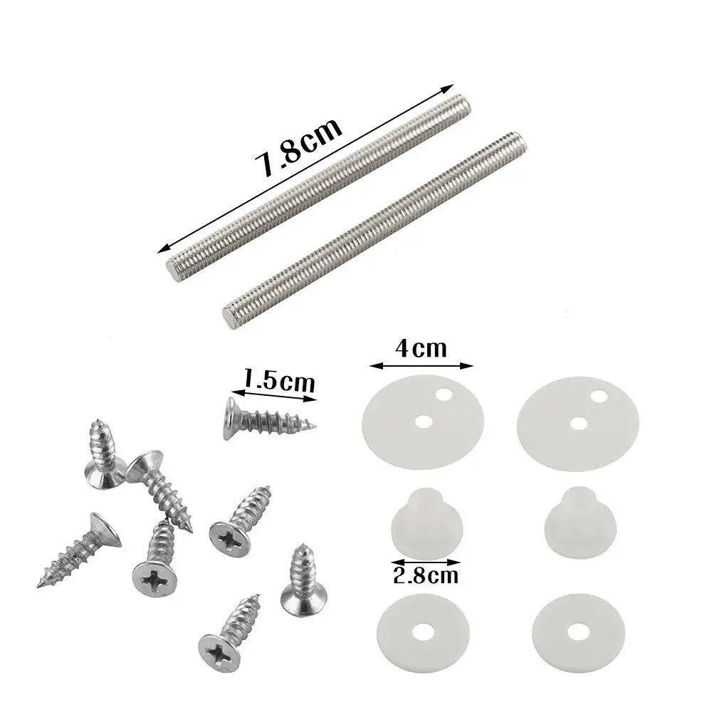 2/4pcs Toilet Seat Hinges Universal Seat Top Fix Hinge Stainless Steel Replacement Toilet Seat Parts Mounting Connector Attachme Zpaxo