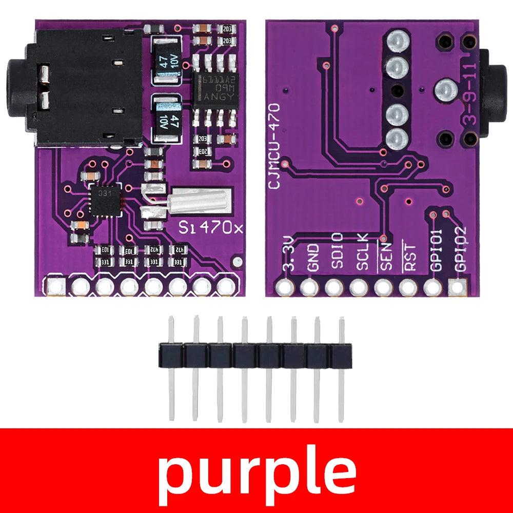 Si4703 RDS FM Radio Tuner Evaluation Breakout Module Arduino AVR PIC Zpaxo purple