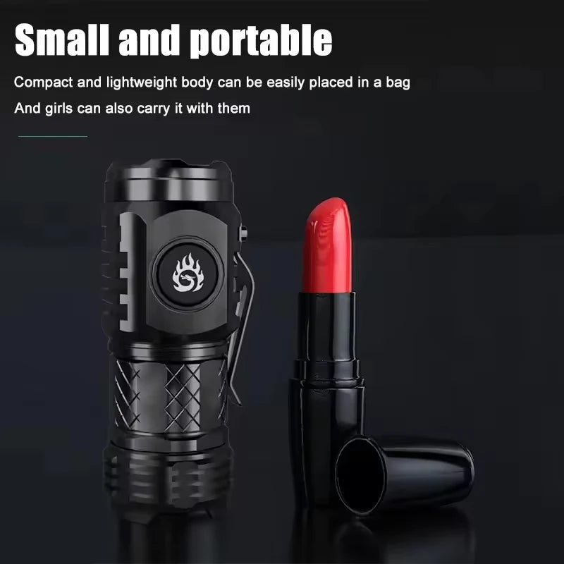 ESMARTER Mini LED Flashlight – Zoomable Rechargeable Camping Torch