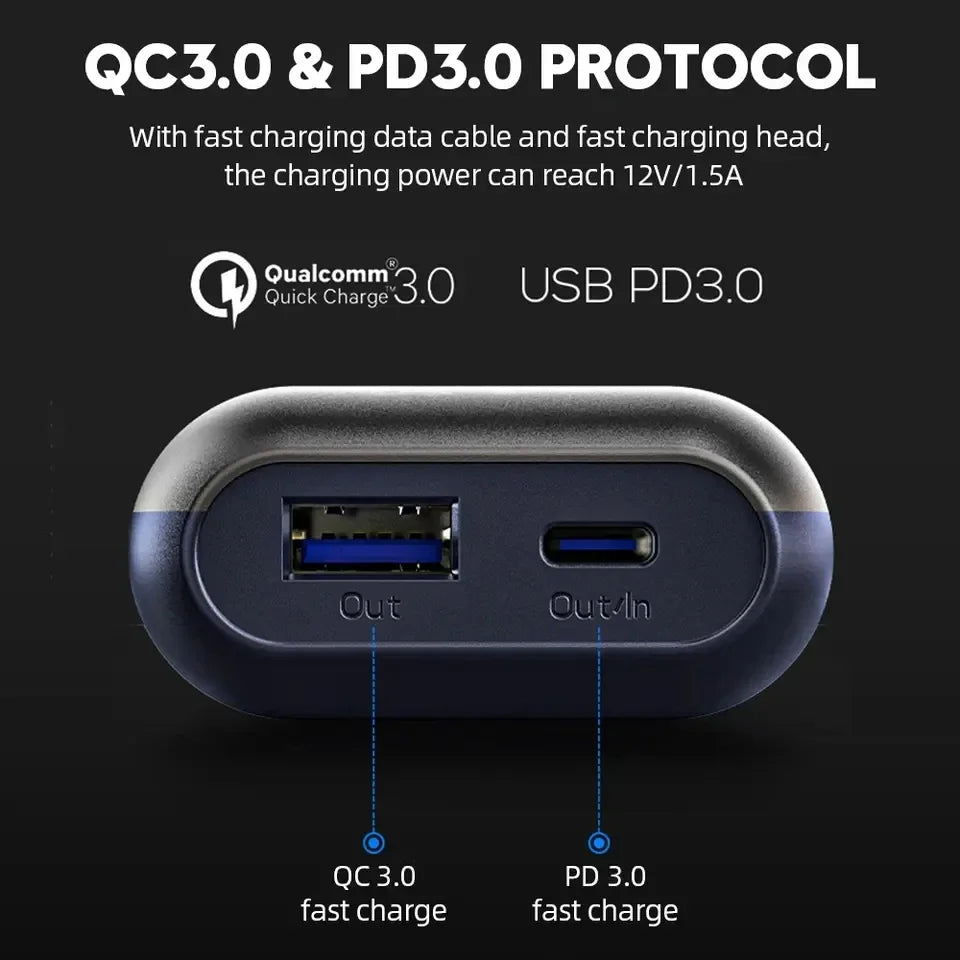 Portable 18650 Battery Charger Case DIY Power Bank Box QC3 0 PD 18W