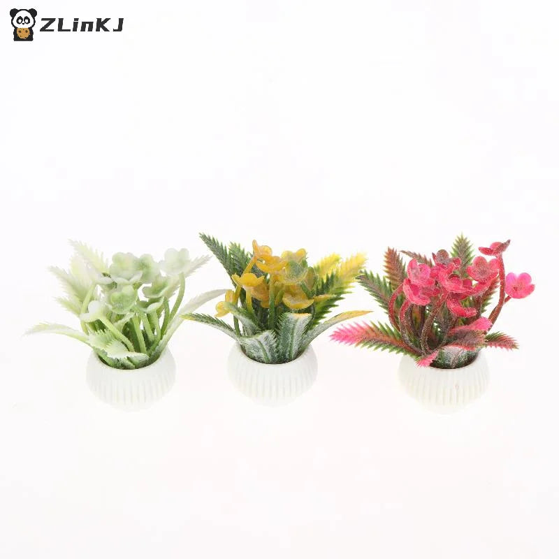 ▶1Pcs Simulation Potted Plants Model 1/12 Dollhouse Home Decoration Micro Landscape Plants Ornaments Dolls House Accessories Zpaxo