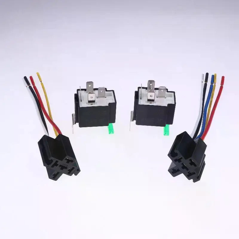 24V 30A Car Relay 4/5 Pin SPST Pre-Wired Socket with Fuse