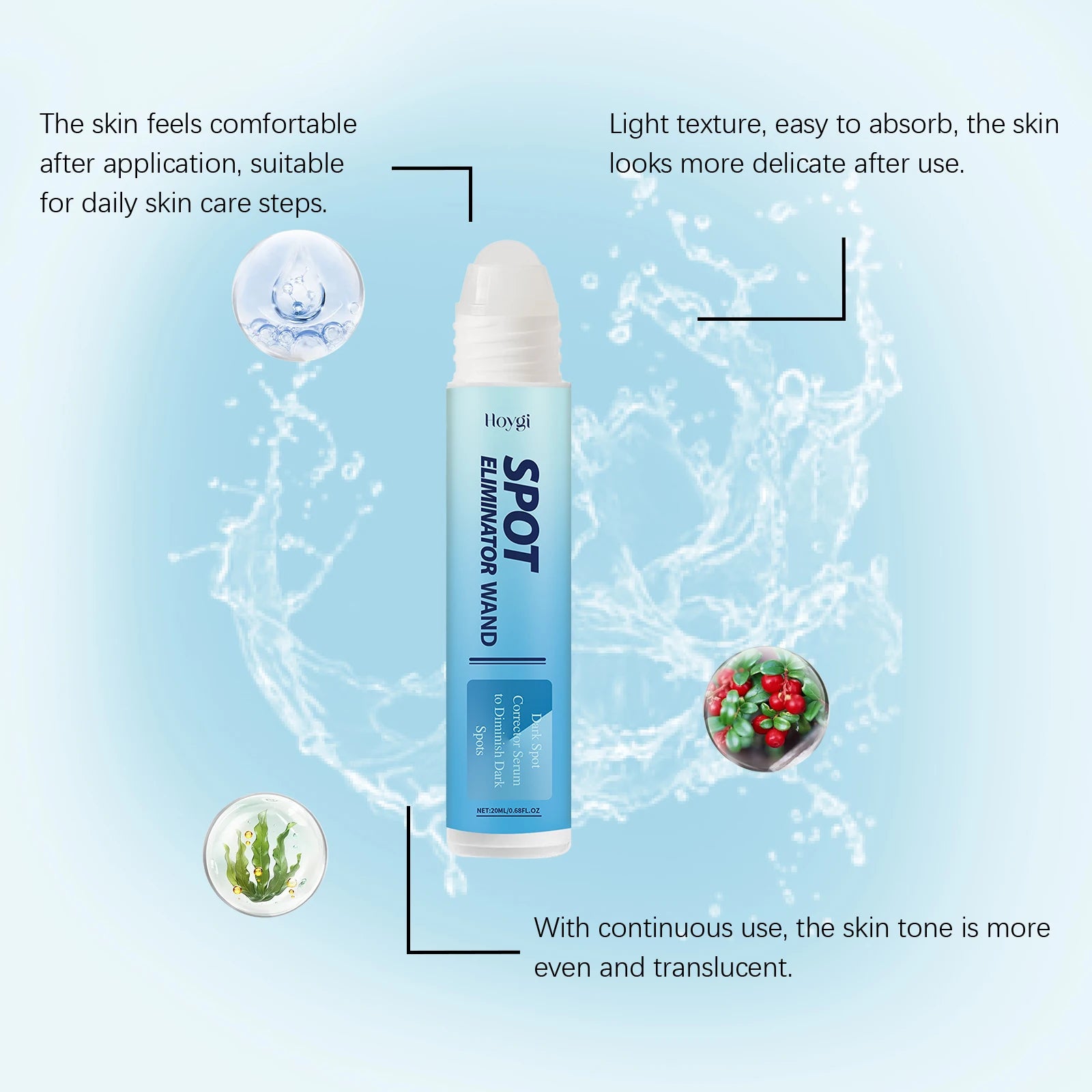 Dark Spot Corrector Serum Lighten Dark Spot Brighten Skin Tone Improve Dullness Skin Whiten Portable Salicylic Acid Essence Ball Zpaxo