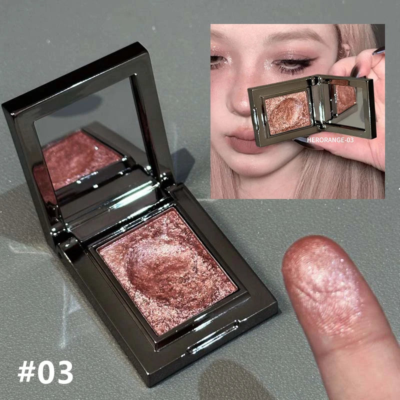 Chameleon Dark Green Eyeshadow Palette Fine Easy-To-Apply Sparkling Pearlescent Mashed Potato Eye Shadow Brightening Makeup Zpaxo 03
