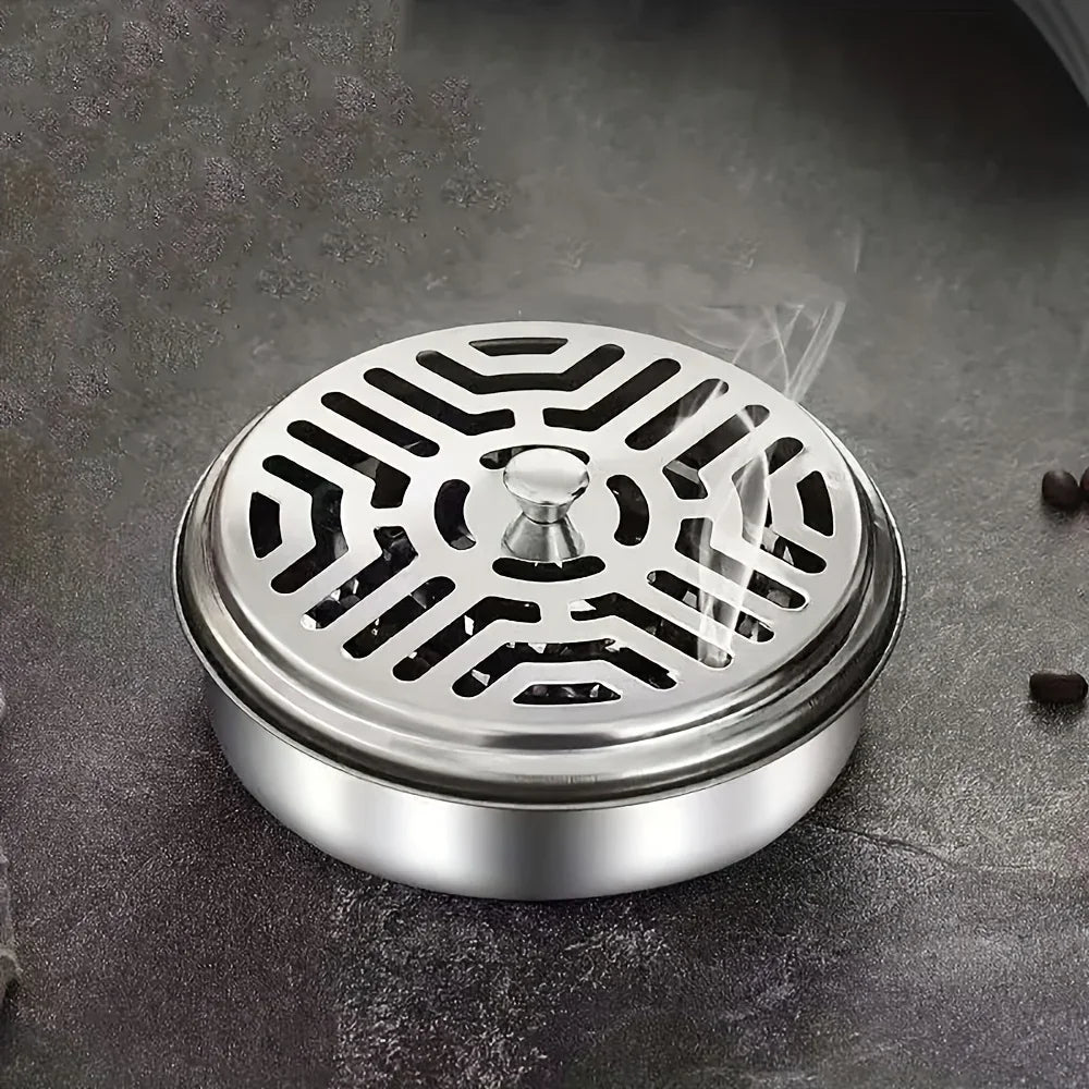 3-Piece Stainless Steel Incense Tray Set – Indoor & Outdoor Incense Holder Set Zpaxo