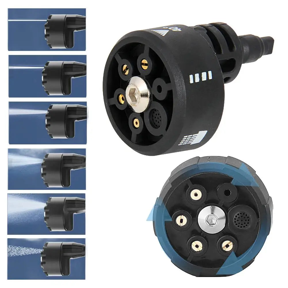 6-in-1 Pressure Washer Nozzle 1/4" Quick Connect 3000 PSI Pressure Washer Nozzle Zpaxo