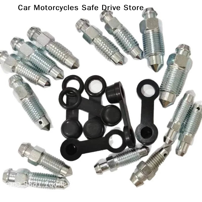 CM2 Motorcycle Brake Caliper Oil Drain Deflation Screws M8 M10 Rubber