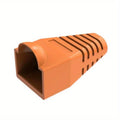 Colorful CAT5E CAT6 RJ45 Ethernet Network Connector Plug Cover Strain Zpaxo Orange 50PCs