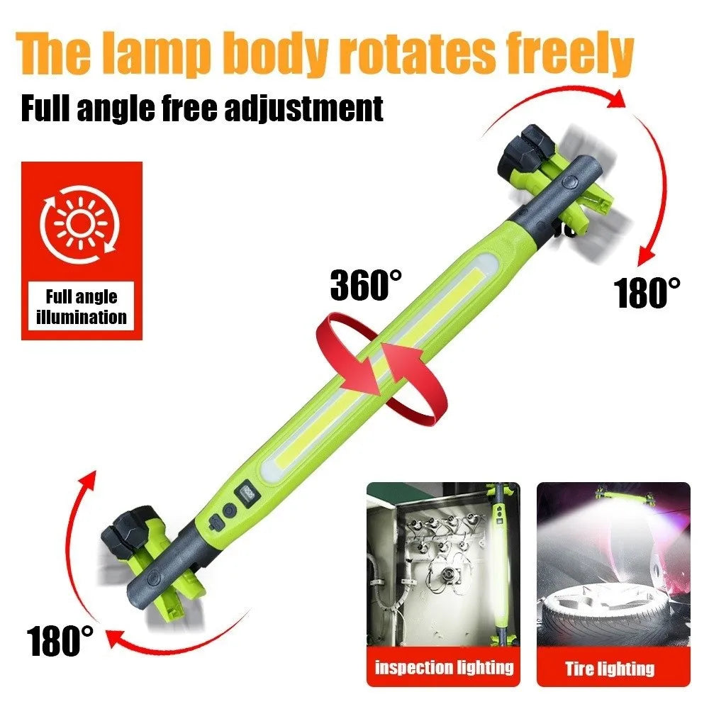 Magnetic LED Work Light Rechargeable Cordless Design Emergency Repair Zpaxo