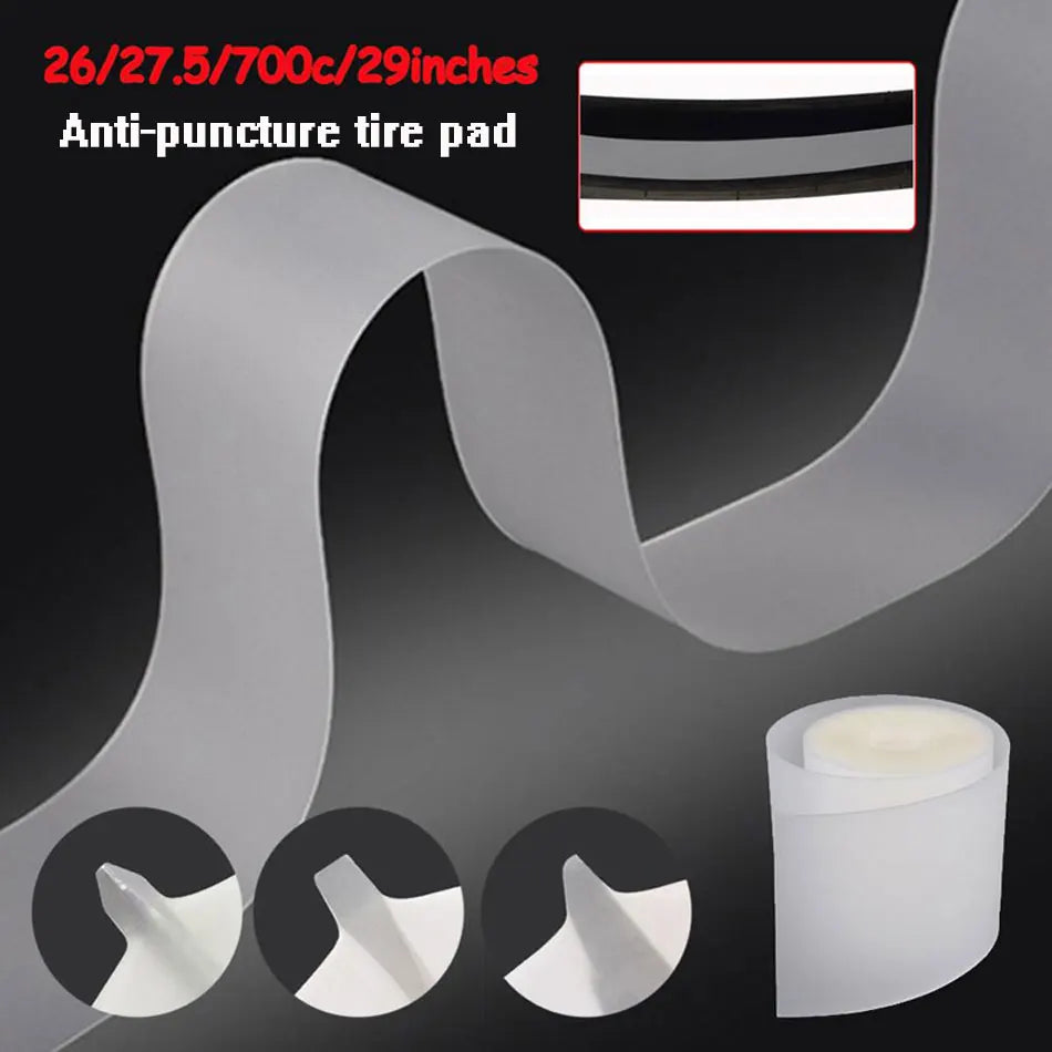 2pcs Mountain Road Bike Tire Liner Pad Bicycle Rim Strips Anti-Puncture Inner Tube Protector Repair Tools 26in/27.5in/29in/700C Zpaxo