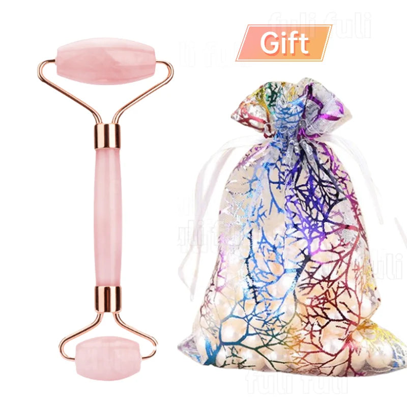 Natural Rose Jade Gua Sha Gouache Scraper Massager Face Body Facial Zpaxo pink-3