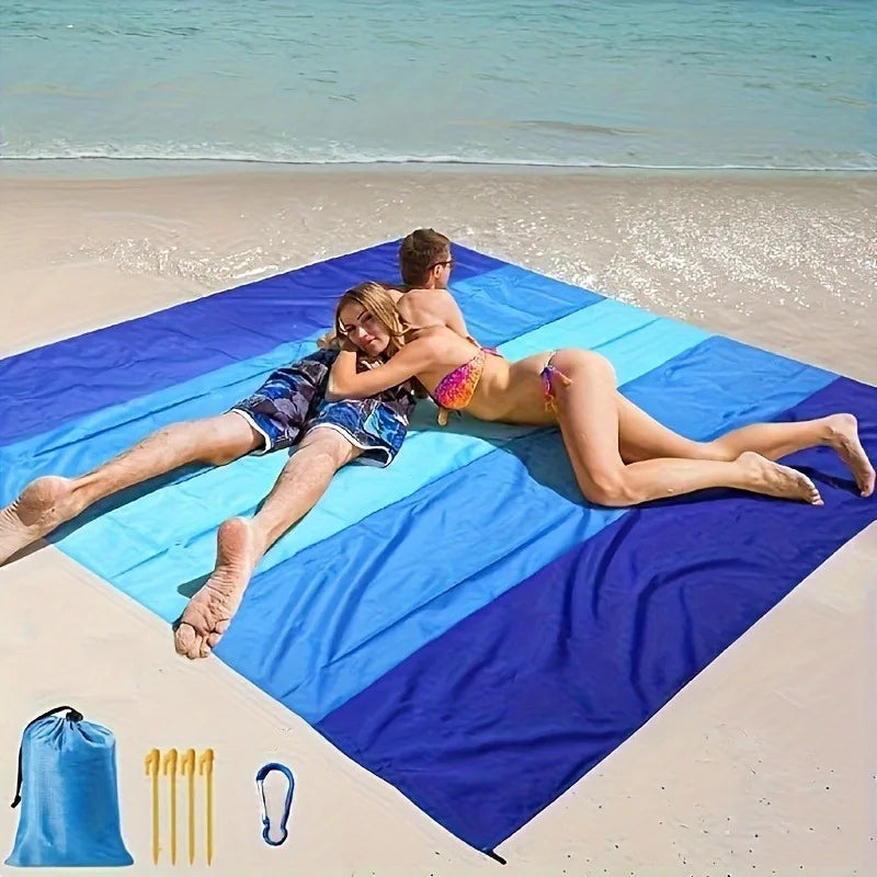 Waterproof Sand-proof Beach Mat Suitable 3 Adults Outdoor Picnic