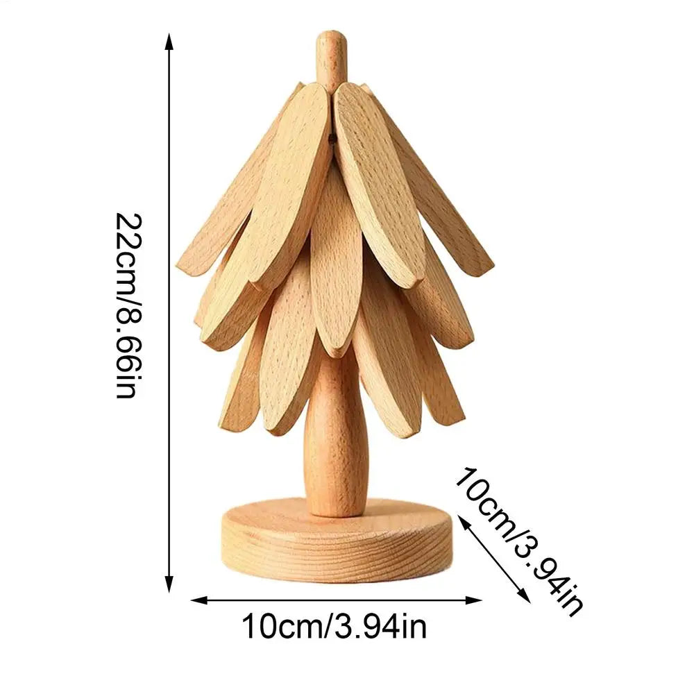 Wood Trivet Tree Shape Heat Resistant Coasters Kitchen Table Zpaxo D other