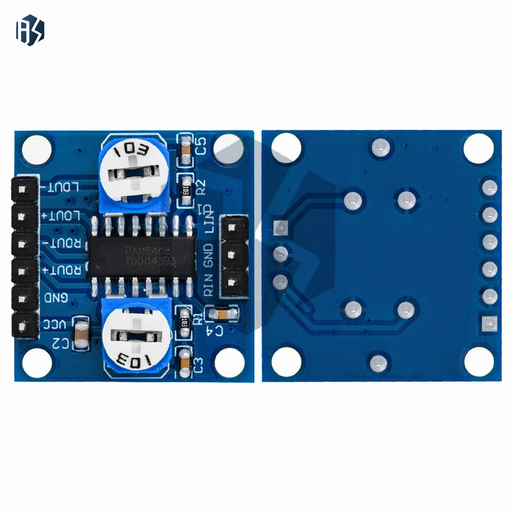 PAM8406 Digital Power Amplifier Board Volume Potentiometer Stereo Zpaxo