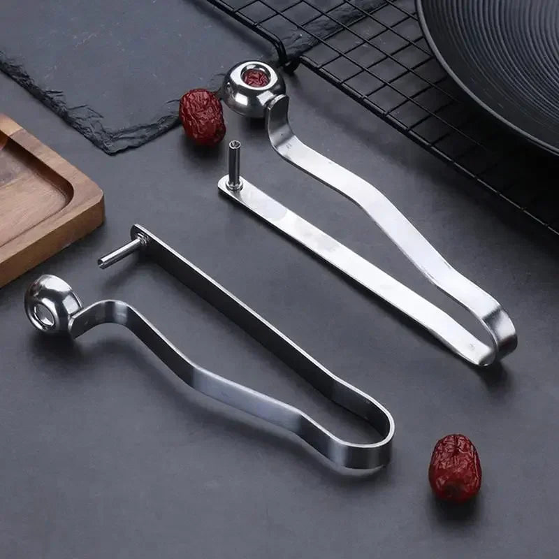 Portable Jujube Core Remover Stainless Steel Cherry Pit Corer Fruit Remover Tool Olive Red Dates Pitting Device for Red Dates Zpaxo