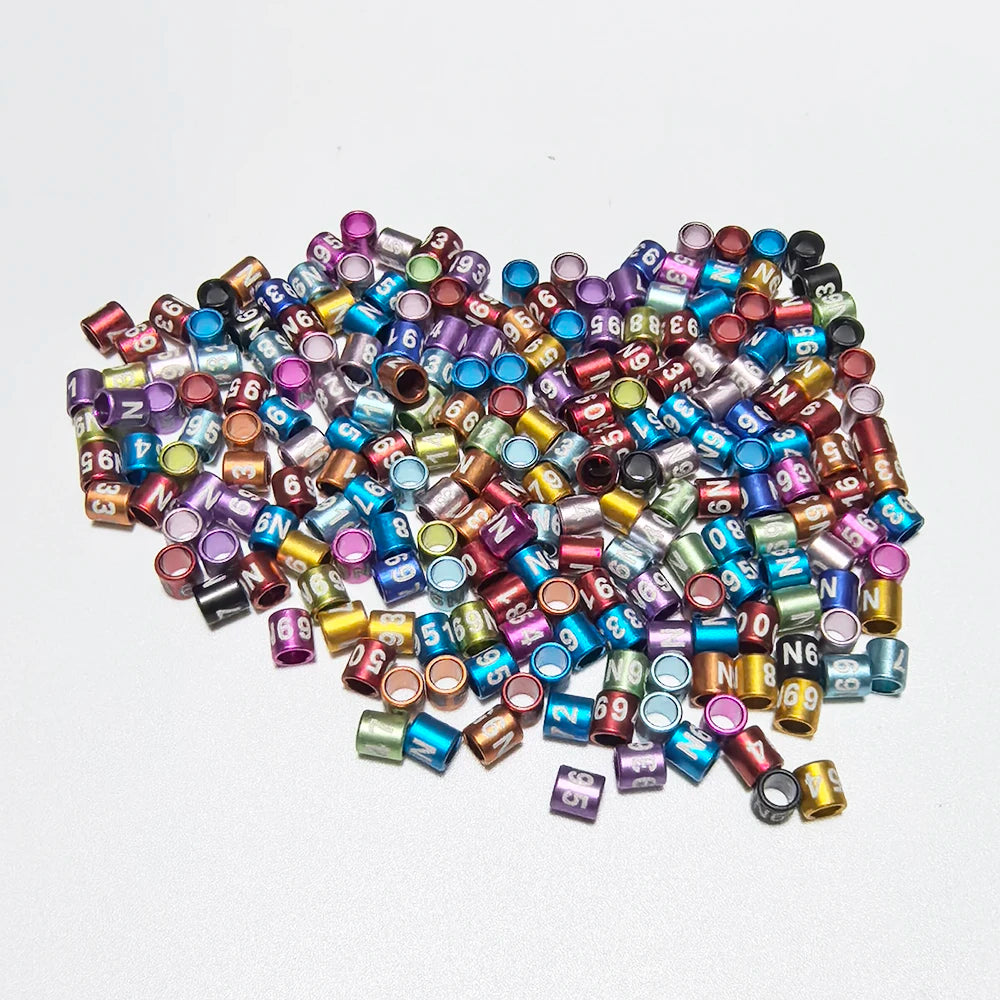 Lot Closed Finch Rings Non-custom Random-character Color-mixture