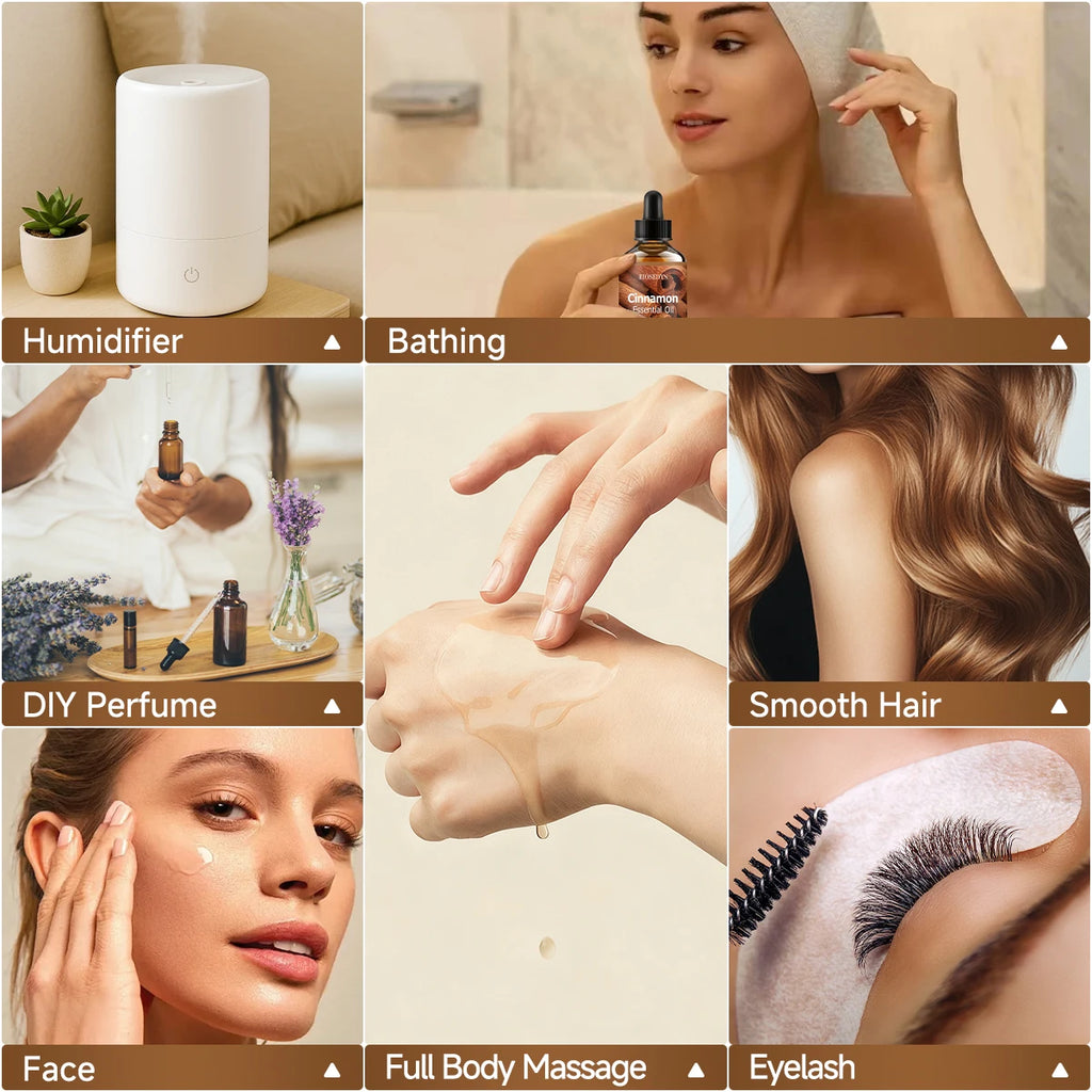 Cinnamon essential oil natural fragrance, is suitable for body massage treatments ,hair care anddiffuser Zpaxo