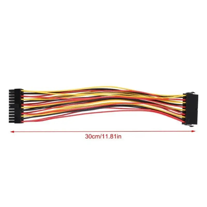 180Degree ATX 24Pin Chassis Power Extension Cable Motherboard PSU Power Supply 24Pin Male to Female Adapter Connector Zpaxo