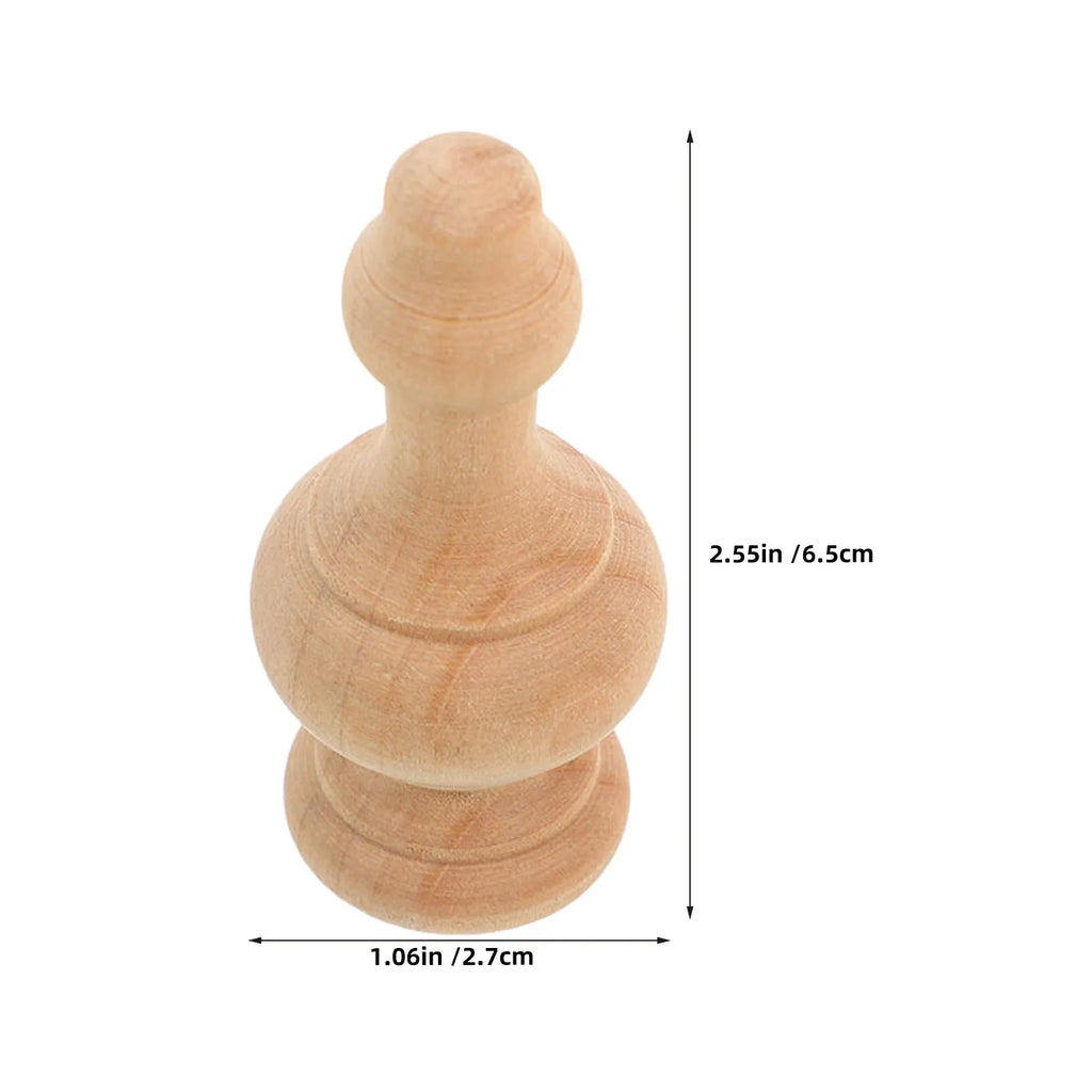 Natural Wood Finials Unfinished Roman Column Decorative Finial Tops