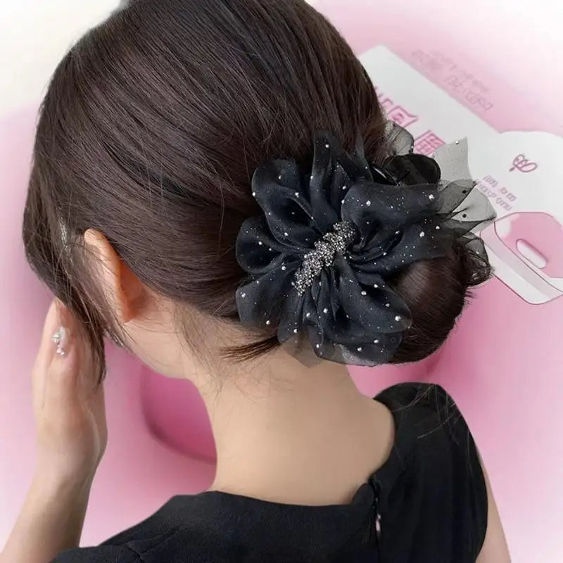 Trendy Wheat Spike Butterfly Knot Hair Clasp Ladies Back Head Chignon Zpaxo