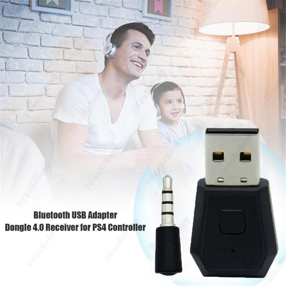 Bluetooth-Compatible Adapter Wireless Transmitter USB Dongle Receiver Wireless For PS4 Gamepad Game Controller Console Headphone Zpaxo