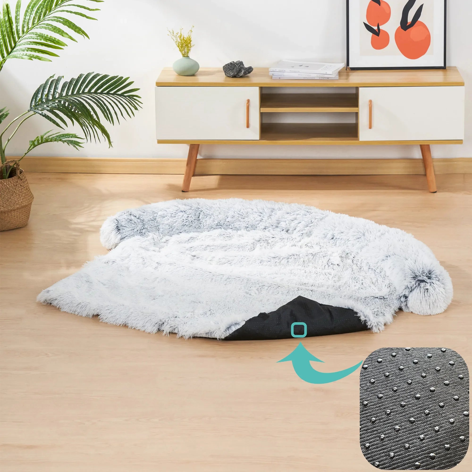 Pet Dog Bed Sofa Calming Warm Nest Washable Soft Furniture Protector