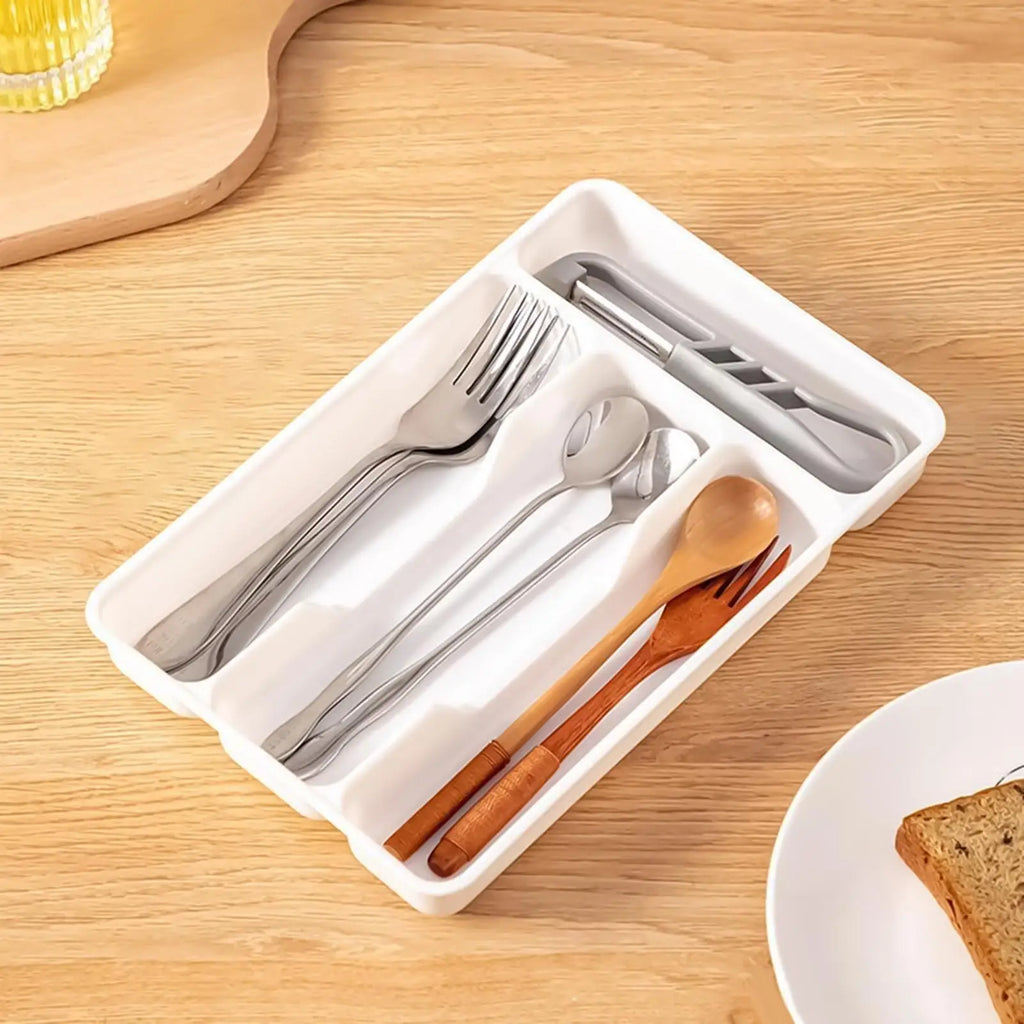 Silverware Tray Drawer Flatware Organizer Compact Holder 4
