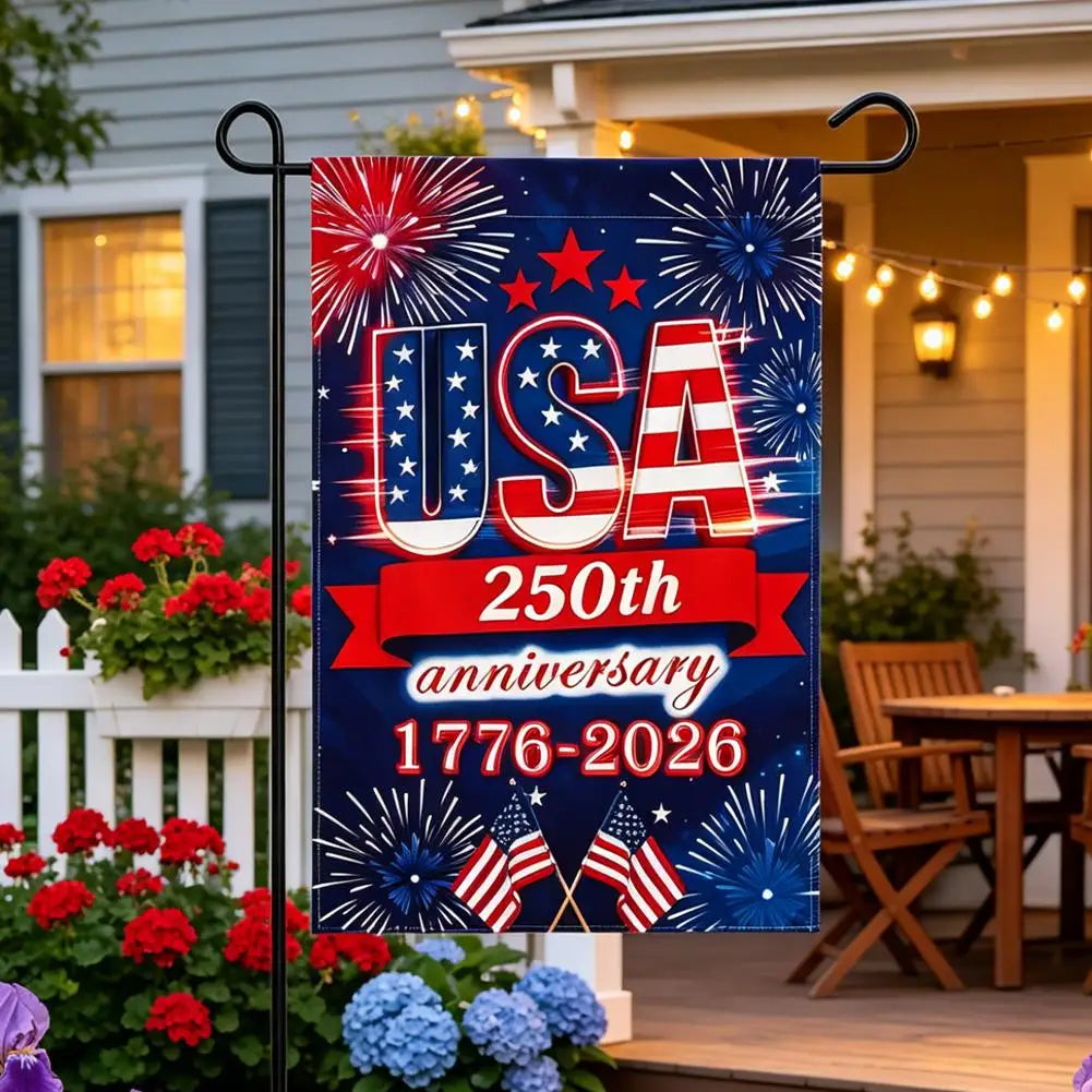 250th USA Anniversary Garden Flag 1776-2026 | Patriotic Yard Decor Patriotic Garden Flag Zpaxo