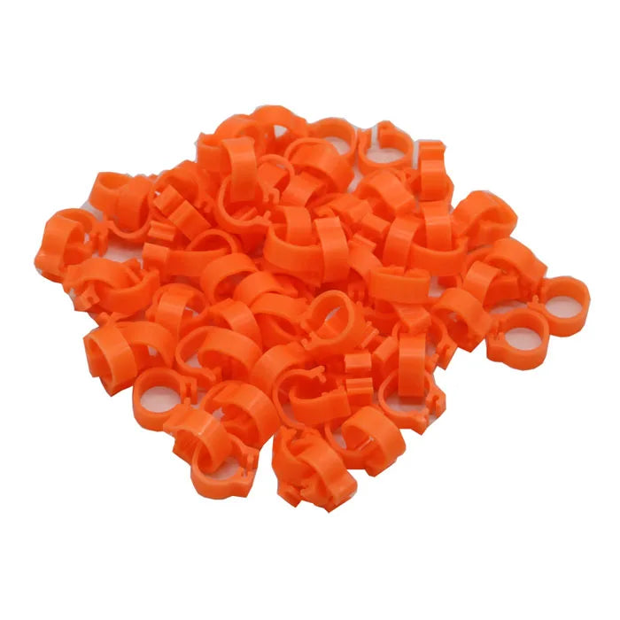 Pigeon Leg Poultry Dove Bird Chicks Duck Parrot Clip Rings Band Foot Zpaxo Orange