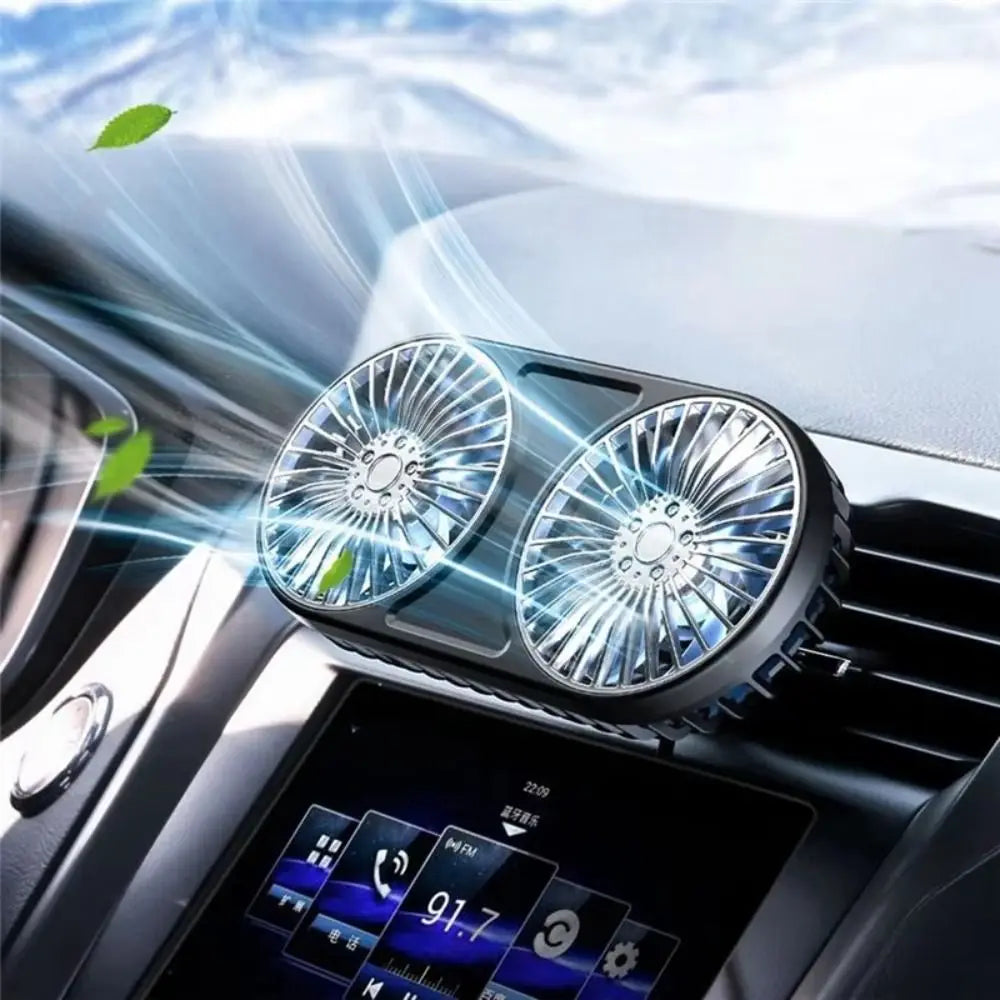 Mute 5 V Mini Fan Low Noise Dual-head Auto Electric 360 Rotating 3 Zpaxo