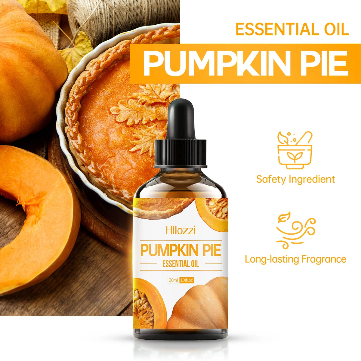 30ml Pumpkin Pie Essential Oil for scalp care, eyelashes, nail care, aromatherapy, humidifier, diffuser, soap making, DIY Zpaxo
