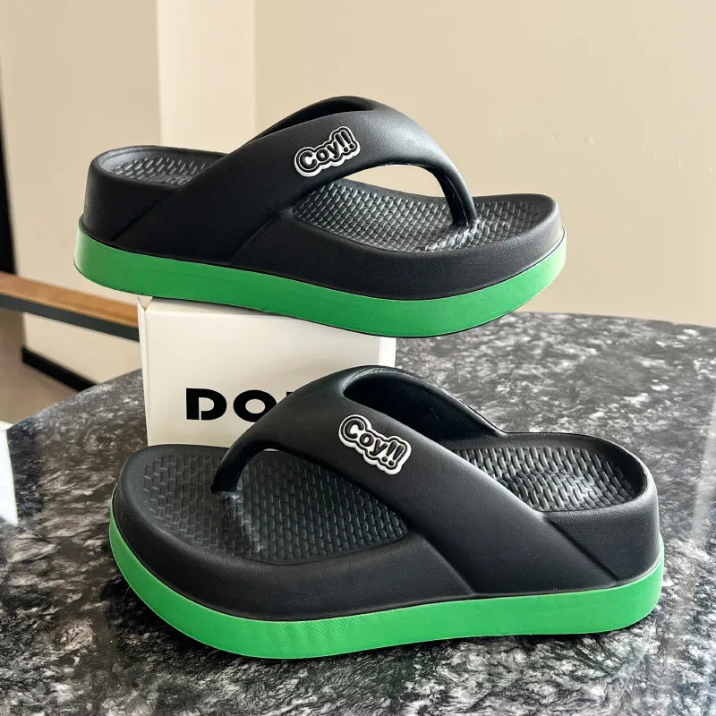 Summer Women's Flip-flops Height Non-slip Sandals Ladies Slides